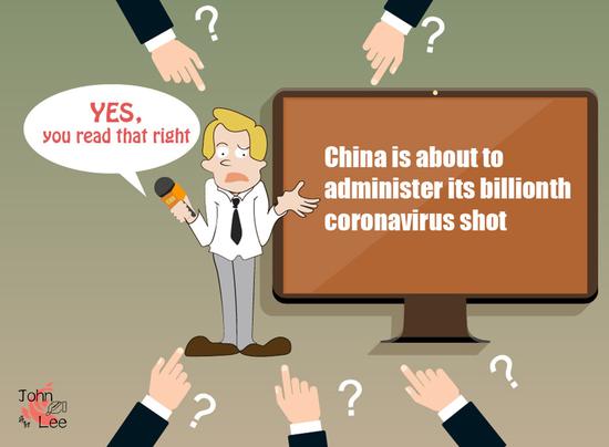 China is about to administer its billionth coronavirus shot (Picture by Yao Lan)